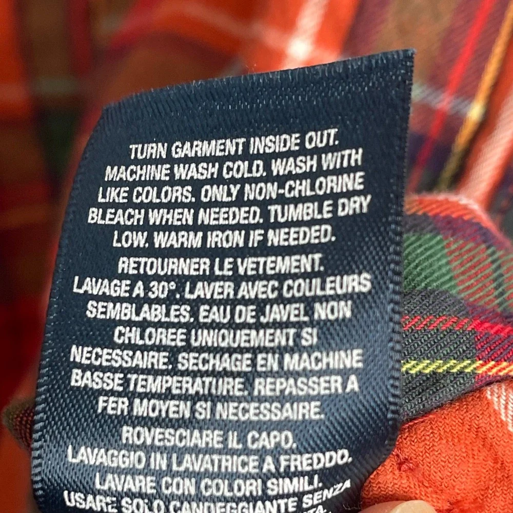 Ralph Lauren Plaid Dress Girls‎ 14 Multi Color Ruffle Preppy Long Sleeve Holiday